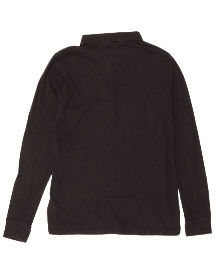 French Connection Langærmet poloshirt til mænd Medium sort bomuld