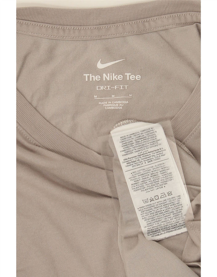 Nike Herre grafisk top Langærmet mellemgrå bomuld