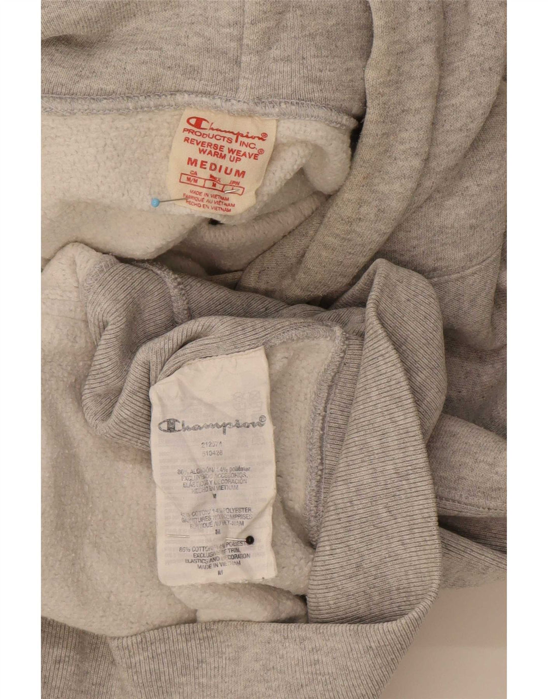 Champion Herre Reverse Weave Graphic Hoodie Jumper Medium Grey Bomuld