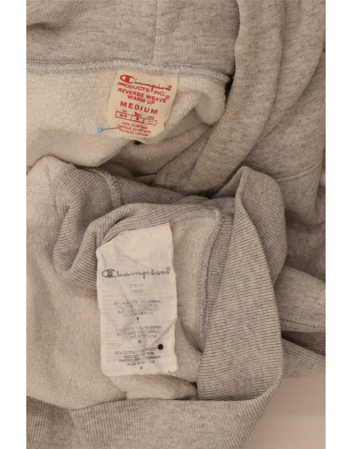 Champion Herre Reverse Weave Graphic Hoodie Jumper Medium Grey Bomuld