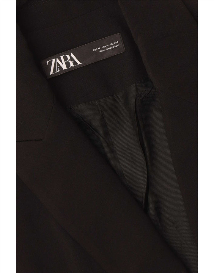 Zara Womens Longline vest UK 14 Medium Black Polyester