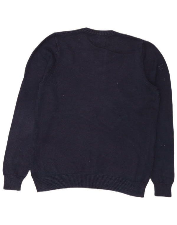 Marks & Spencer Herre V-hals sweater Medium marineblå bomuld