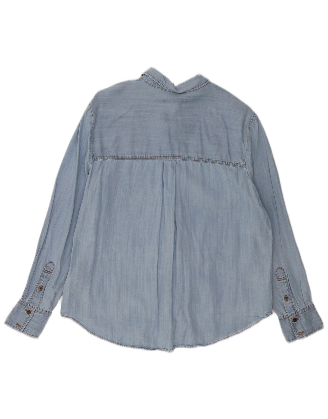 MARKS & SPENCER Denimskjorte til kvinder UK 12 Medium Blue Lyocell