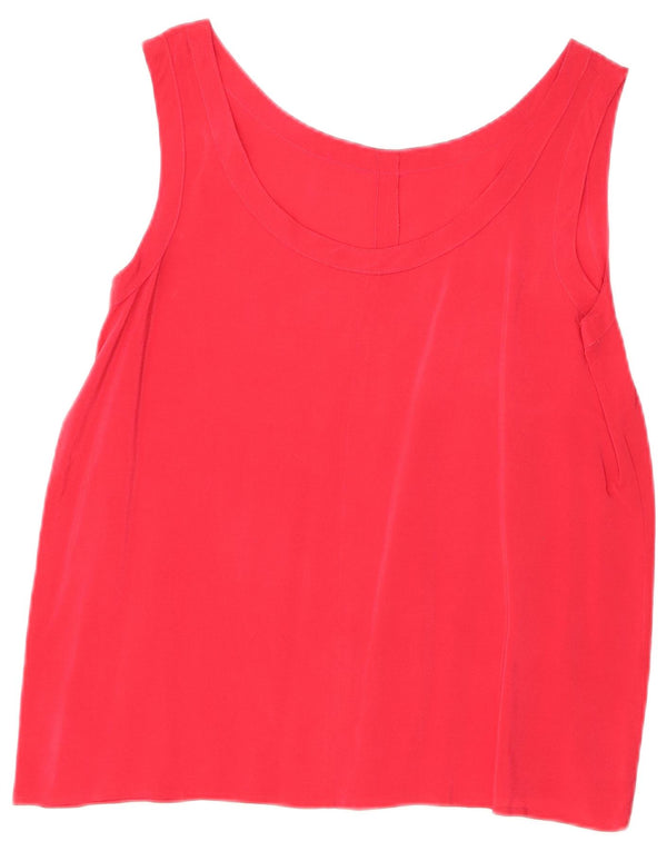 Vintage damevest top UK 12 Medium Pink