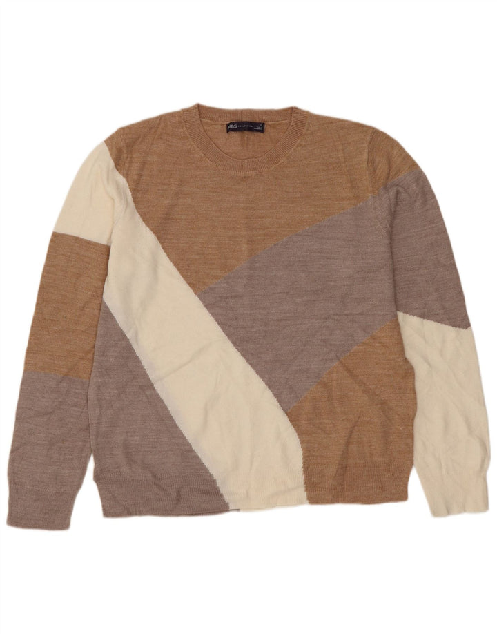 MARKS & SPENCER Dametrøjetrøje med rund hals DK 12 Medium Brun