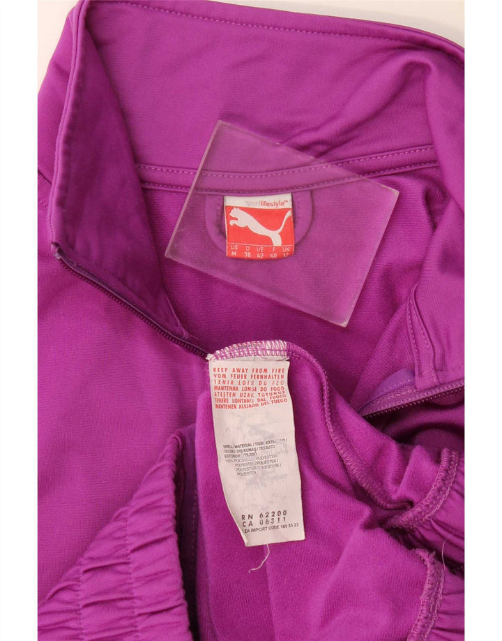 Puma træningsdragt topjakke til kvinder UK 12 Medium Lilla Polyester