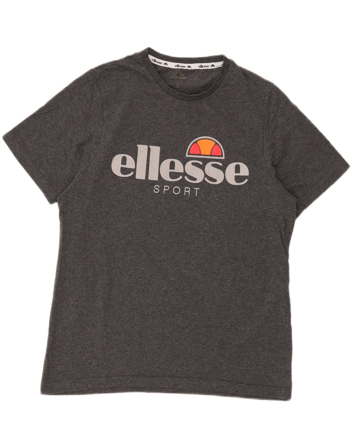 ELLESSE Herre grafisk T-shirt top mellemgrå bomuld