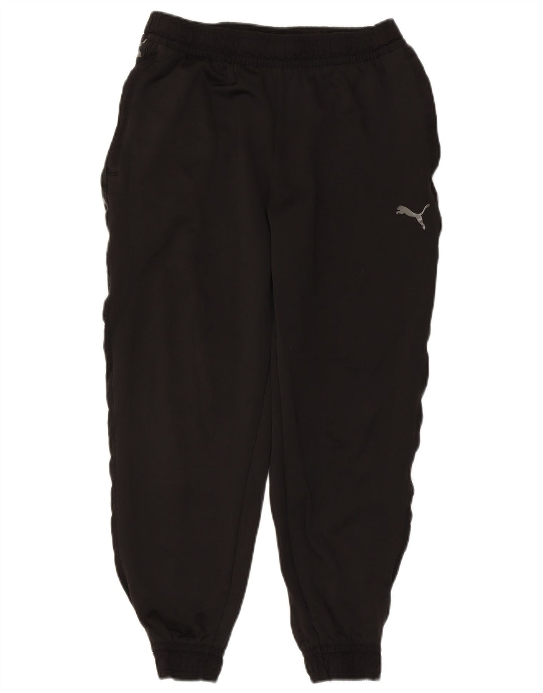 PUMA Womens Graphic Tracksuit Trousers Joggers UK 14 Large Black Polyester