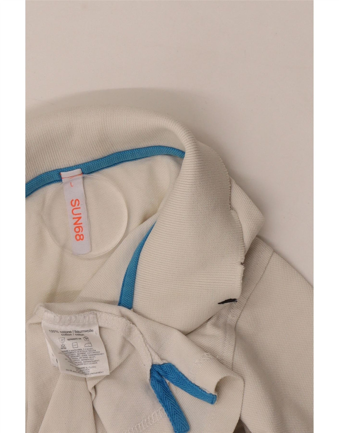 Sun68 Herre poloshirt Stor hvid bomuld