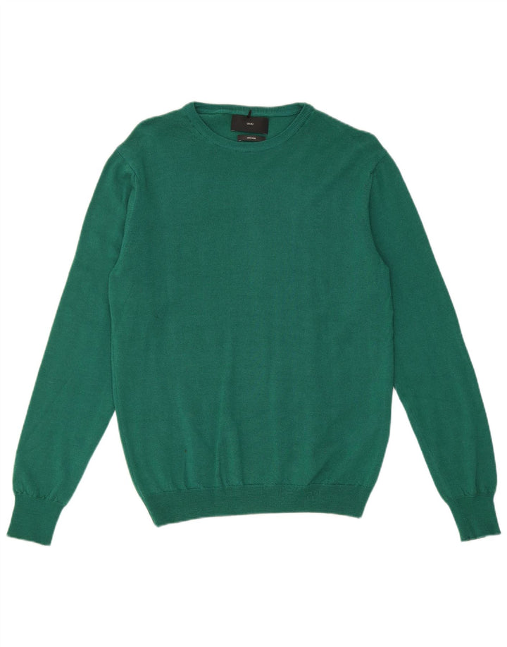 Liu Jo Dame Jumper Sweater UK 12 Medium Green Virgin Wool