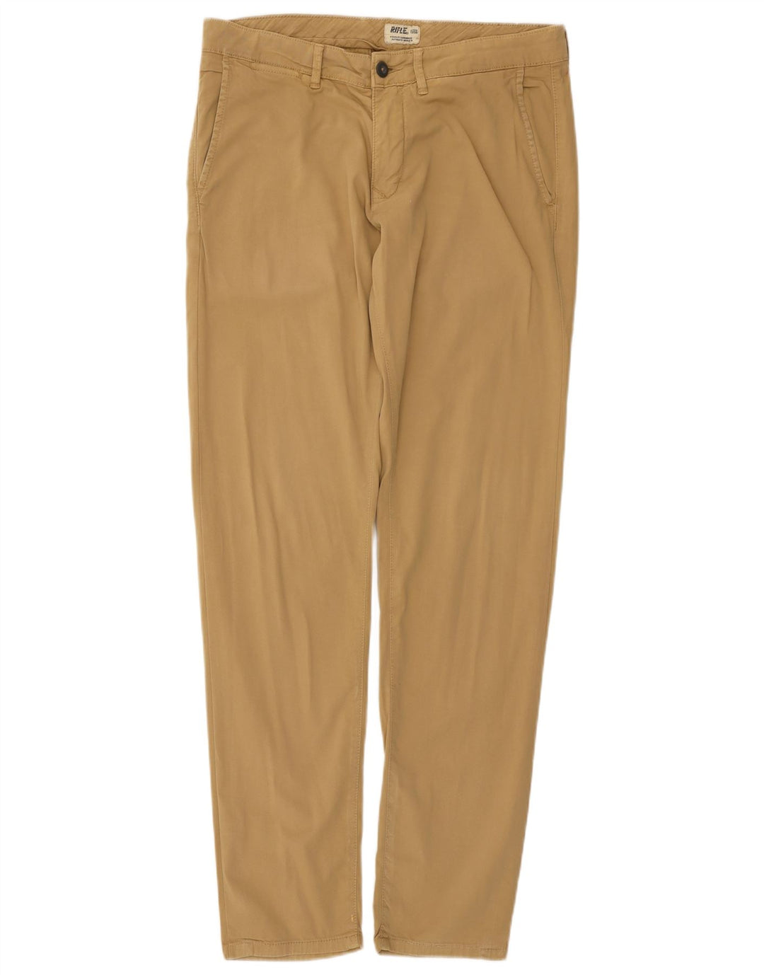 Rifle Herre Slim Chino Bukser W32 L32 Beige Bomuld