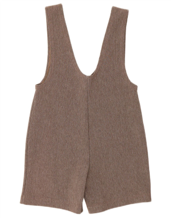 Vintage Dame Ærmeløs Playsuit UK 12 Medium Brown