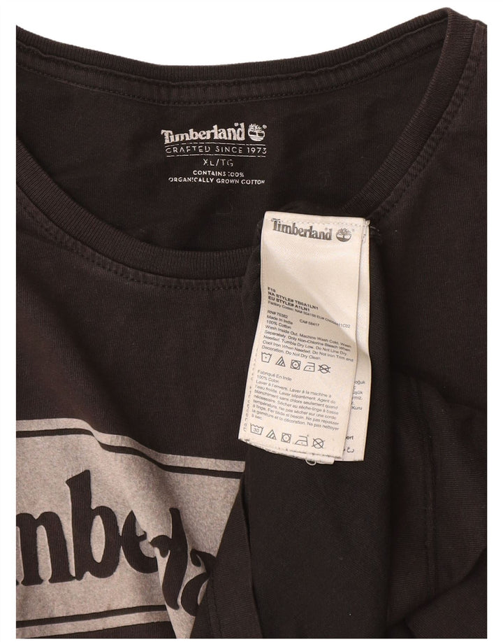 Timberland Herre grafisk T-shirt top XL sort bomuld