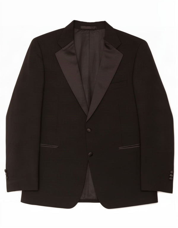 Marks & Spencer Herre 2-knaps blazerjakke UK 44 XL Sort Polyester