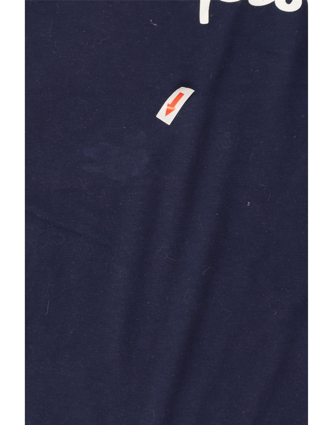 CHAMPION Dame grafisk T-shirt Top UK 12 Medium Navy Blue