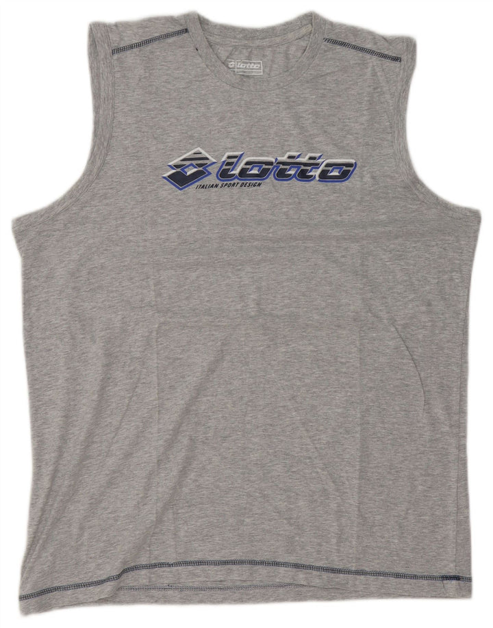 Lotto Herre Grafisk Vest Top 2XL Grå Flecked