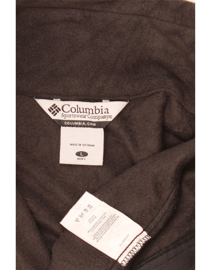 Columbia Herre fleecejakke UK 40 Stor brun polyester
