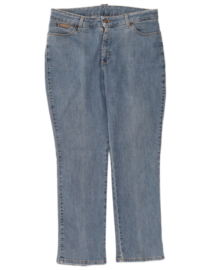 Wrangler lige jeans til kvinder W34 L28 blå bomuld