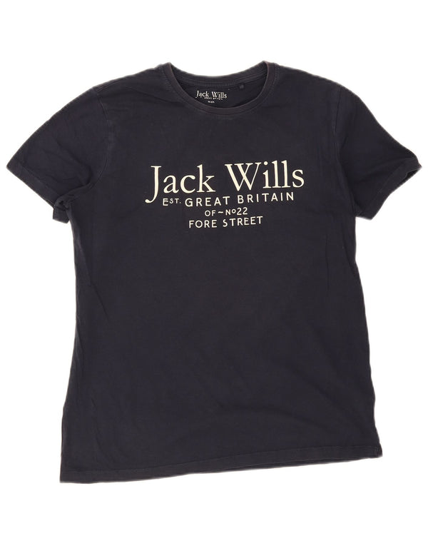 Jack Wills drenge grafisk t-shirt top 14-15 år marineblå bomuld
