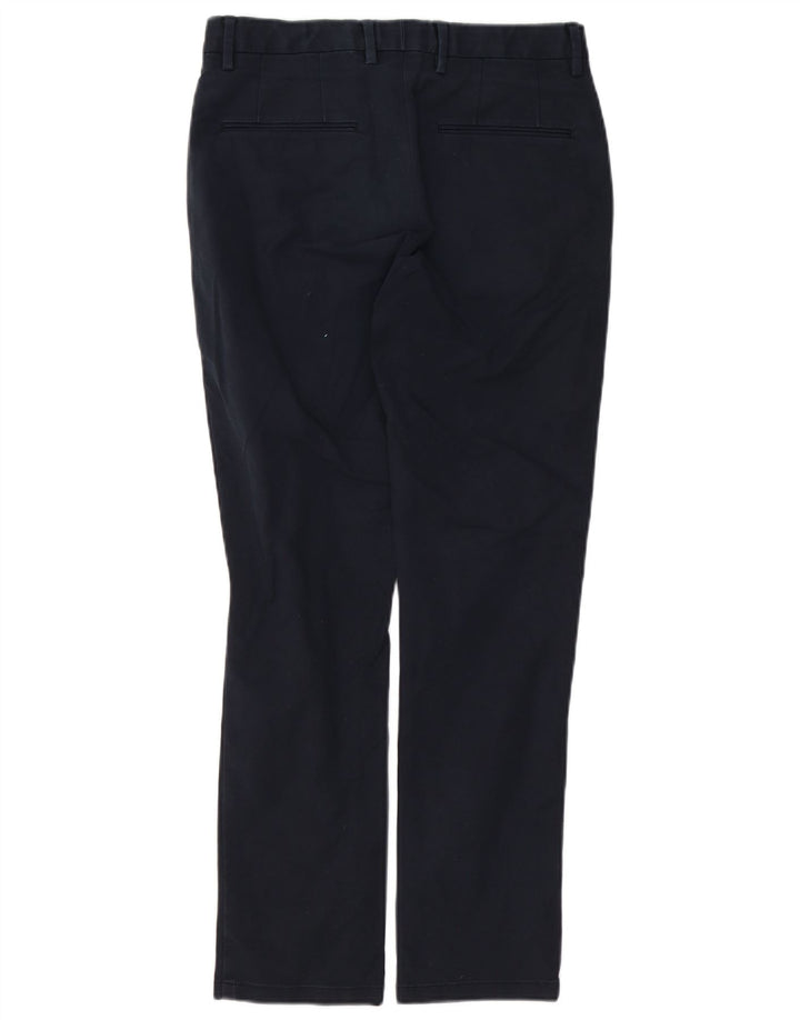 REISS Lige Chino-bukser til mænd W30 L28 Marineblå bomuld