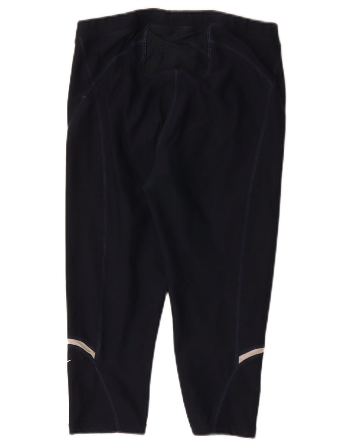 Nike Dame Capri Leggings US 0/2 XS Navy Blue Polyester