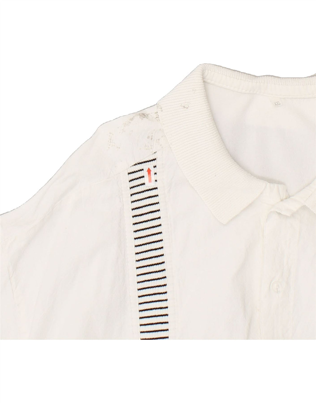 VINTAGE Mens Short Sleeve Pullover Shirt 2XL White Vintage Vintage and Second-Hand Vintage from Messina Hembry 