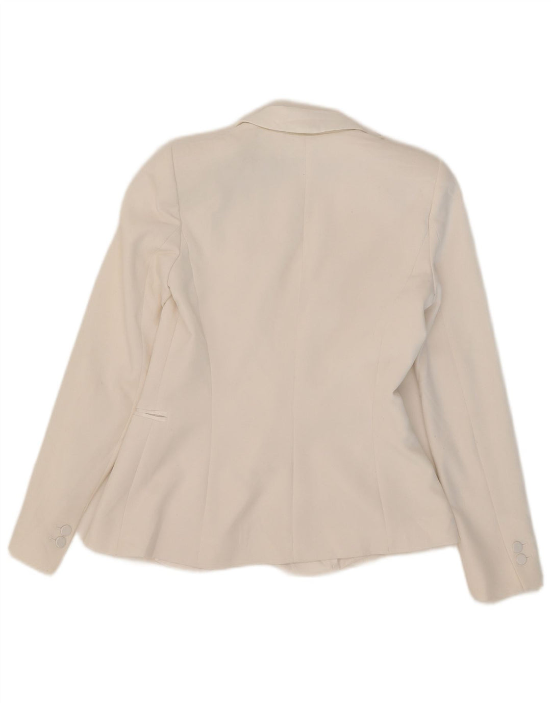 Zara Dame 1 Knap Blazer Jacket UK 10 Small White Polyester