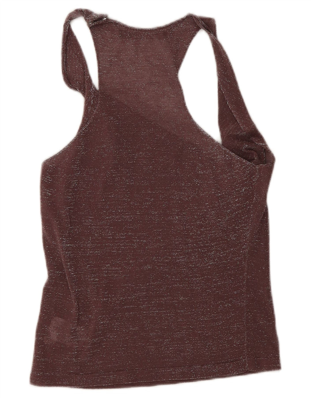 Liu Jo Womens Crop Vest Top IT 40 Small Brown Flecked Bomuld