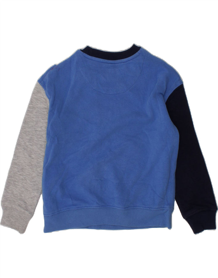 LEVI'S Boys Graphic Sweatshirt Jumper 3-4 Years Blue Colourblock Cotton Vintage Levi's and Second-Hand Levi's from Messina Hembry 