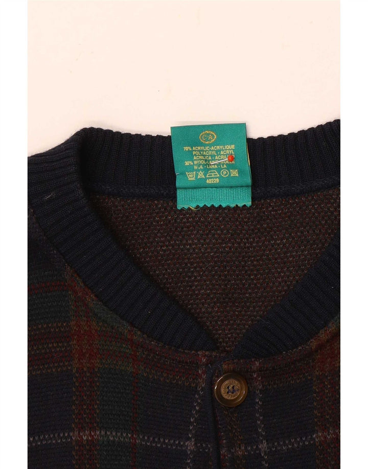 Canda Herre Cardigan Sweater 2XL Flerfarvet ternet akryl