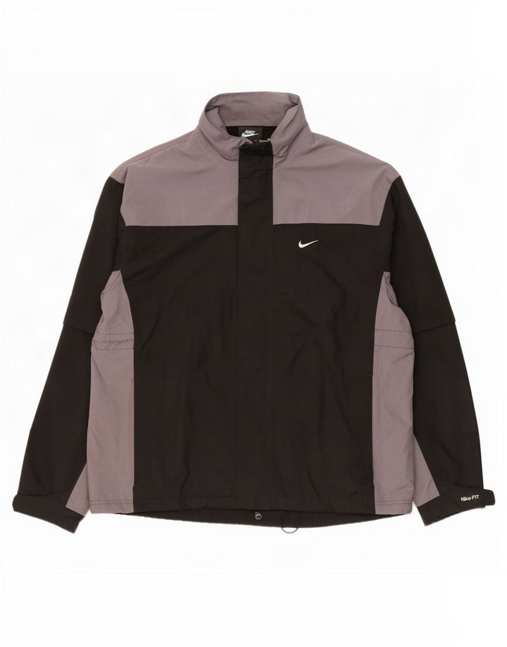 Nike træningsdragt til mænd, topjakke, stor sort colourblock polyester
