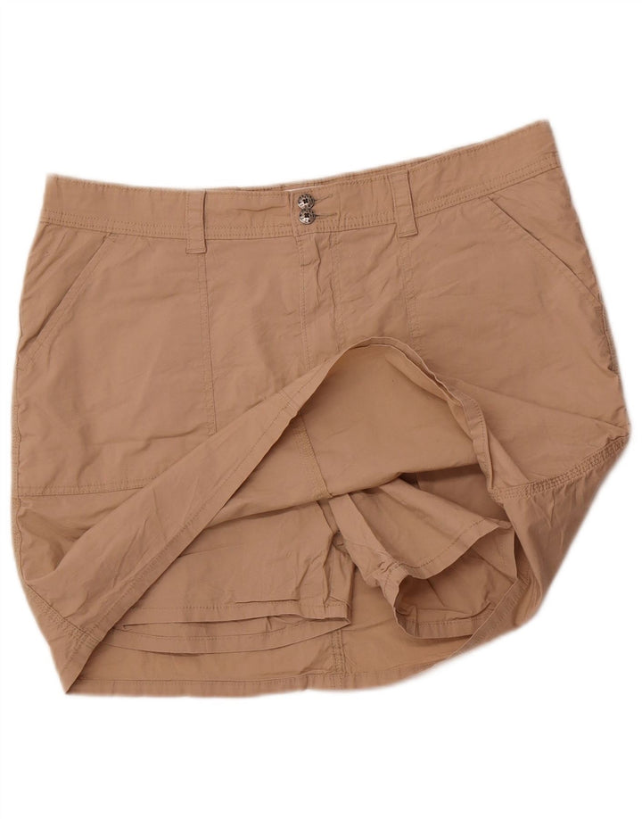 LEE Dame Mini Skort US 16 2XL Brun Bomuld