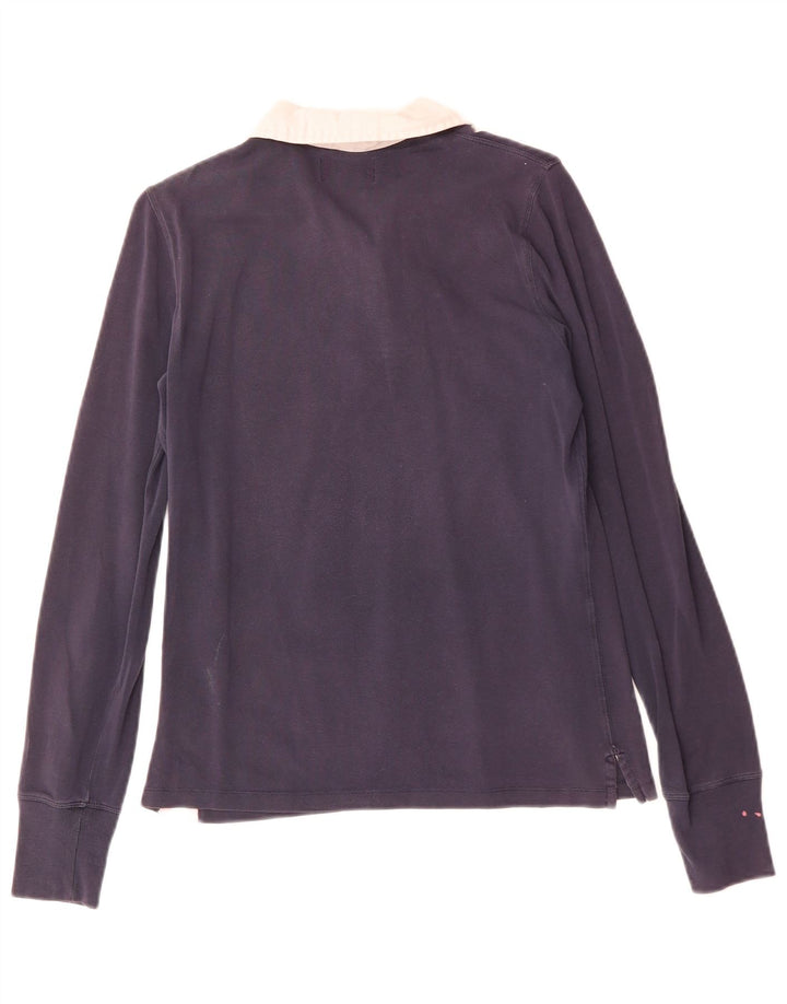 POLO RALPH LAUREN Langærmet polotrøje til kvinder UK 12 Medium Navy Blue