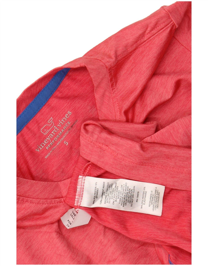 VINEYARD VINES Drenge Performance Grafisk T-Shirt Top 4-5 år Pink