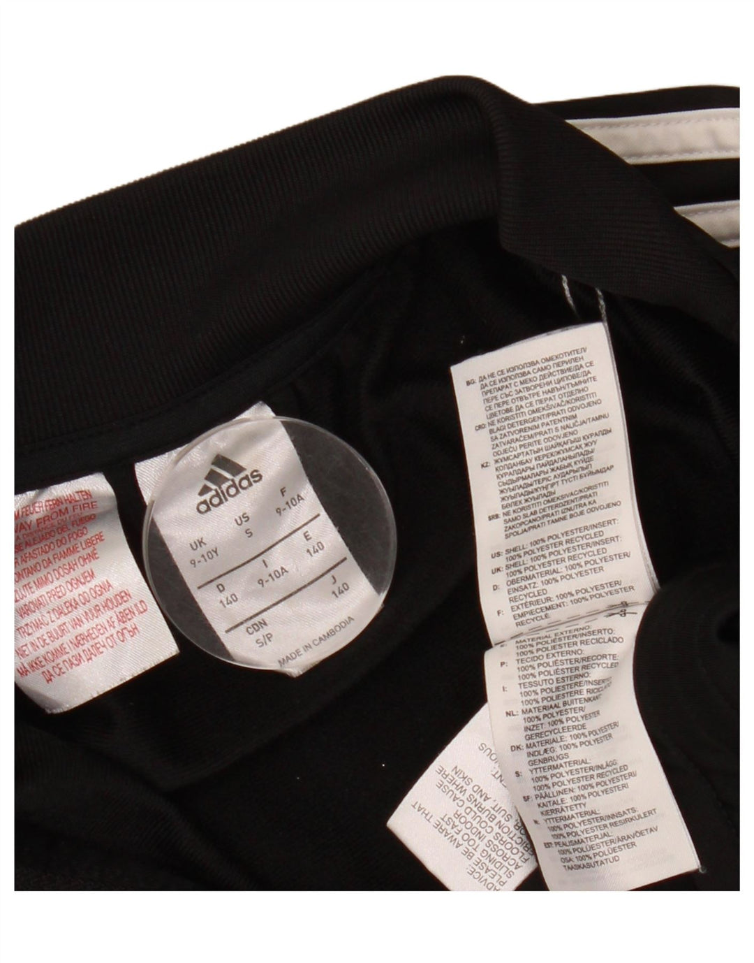 ADIDAS Træningsdragt til drenge Topjakke 9-10 År Sort Polyester