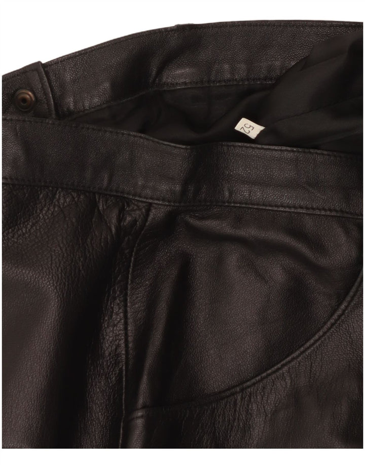 Vintage lædernederdel til kvinder W32 Large Black