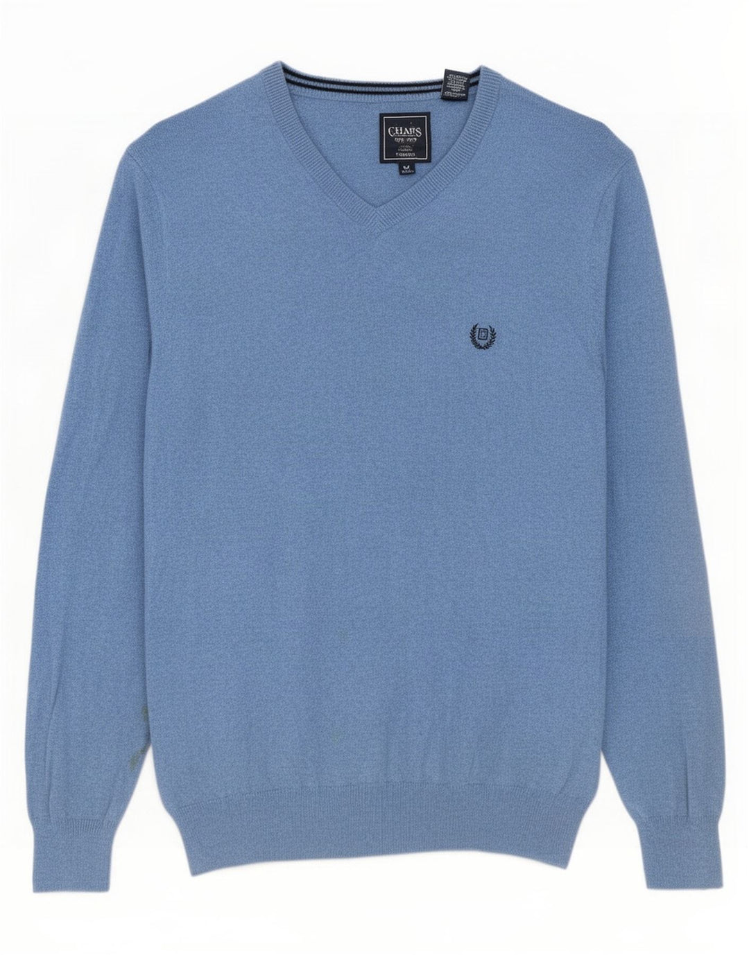 Chaps Herre V-hals sweater Medium Blå Bomuld