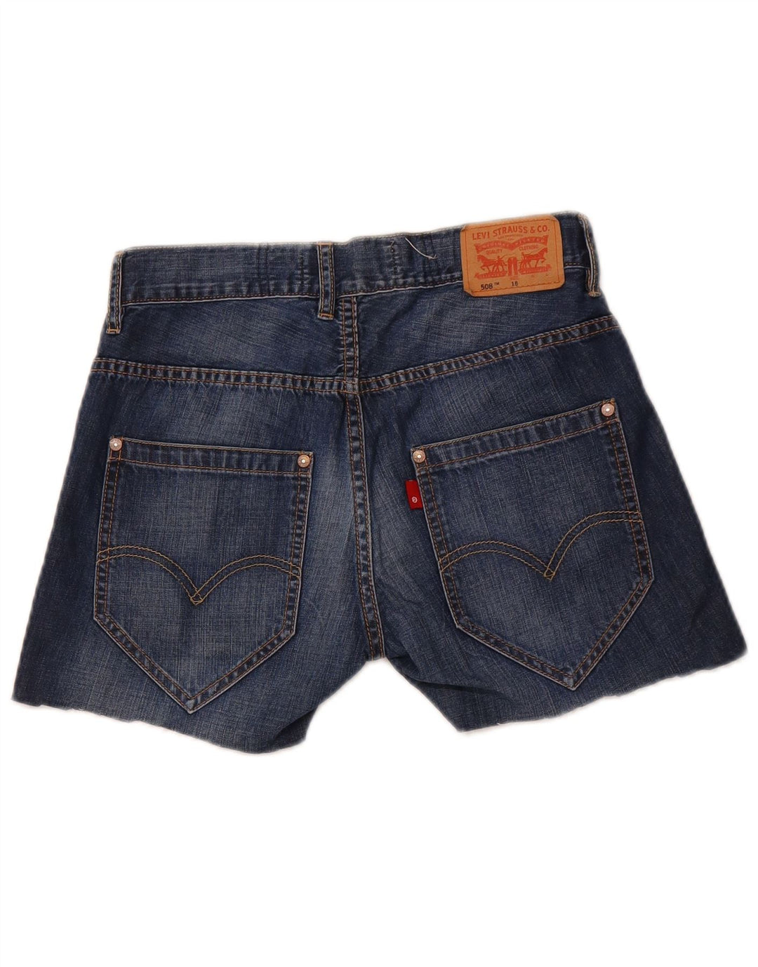 LEVI'S piger 508 almindelige denimshorts 15-16 år W26 blå bomuld
