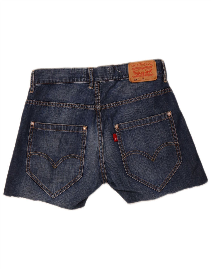 LEVI'S piger 508 almindelige denimshorts 15-16 år W26 blå bomuld