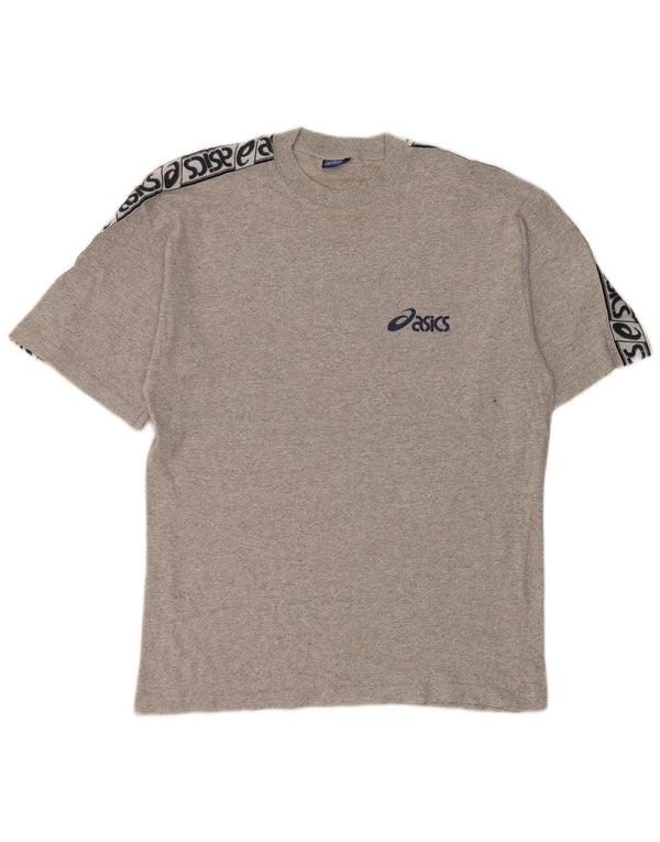 Asics Herre grafisk T-shirt Top Medium Grey Colourblock Bomuld