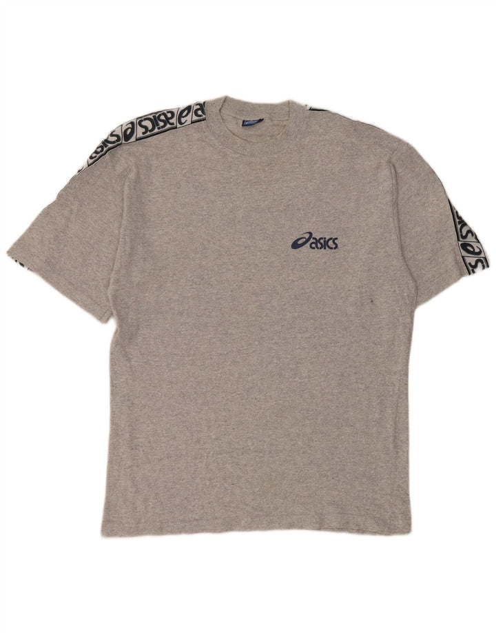 Asics Herre grafisk T-shirt Top Medium Grey Colourblock Bomuld