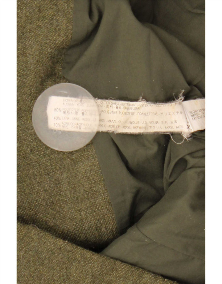 Zara Dame Dobbeltradet Blazer Jacket UK 12 Medium Khaki Polyester