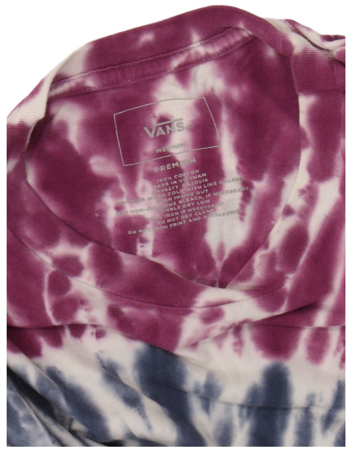 VANS Herre grafisk T-shirt Top Medium Flerfarvet Tie Dye Bomuld