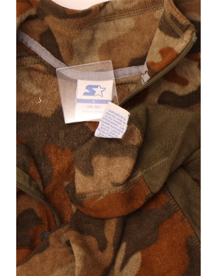 STARTER Herre lynlåshals Fleece Jumper Lille Brun Camouflage Sports