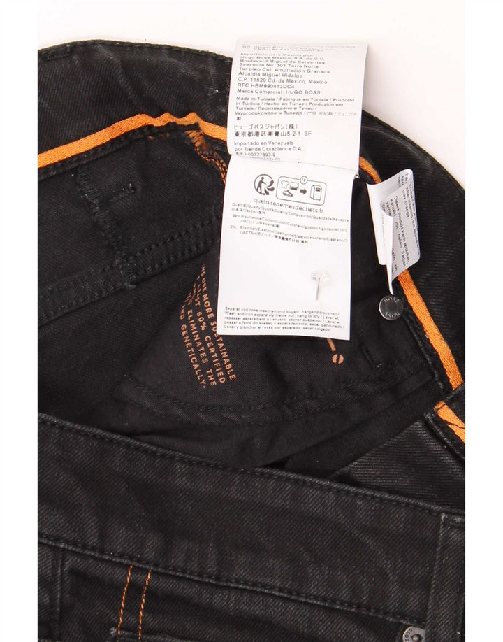 Hugo Boss Herre Slim Jeans W32 L30 Sort Bomuld
