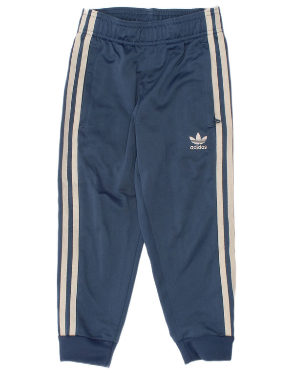 Adidas Drenge Træningsdragt Bukser Joggers 4-5 År Marineblå Polyester