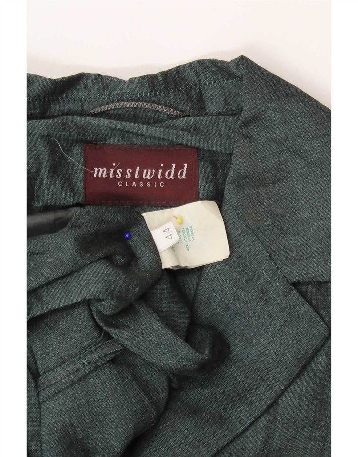 Misstwidd Dame Blazer Jacket IT 44 Medium Green Linen