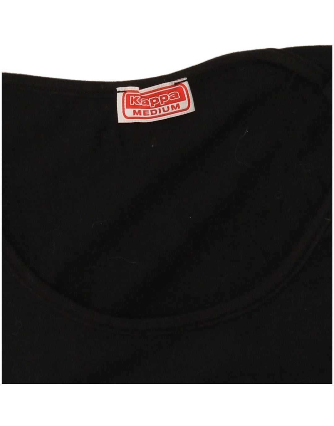 KAPPA Dame T-Shirt Top UK 12 Medium Sort