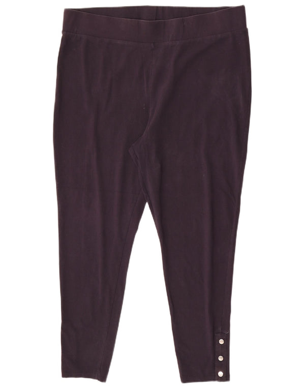 Marks & Spencer Womens Regular Fit Leggings UK 22 3XL Marineblå Bomuld