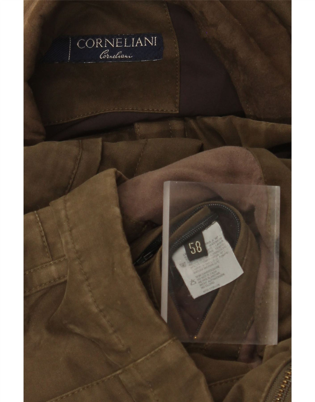 Corneliani Herre Utility Jacket IT 58 4XL Khaki